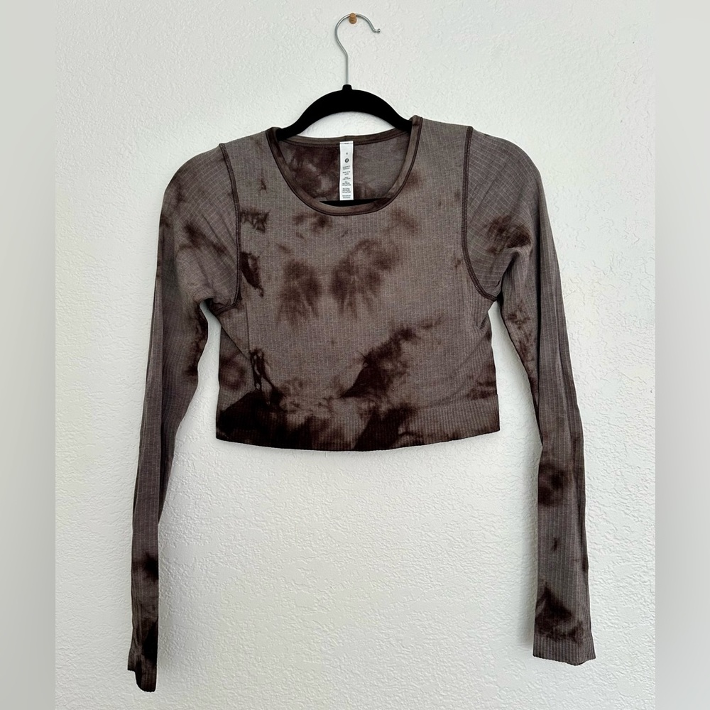 Lululemon Ebb to Street Long Sleeve Top in Space Dye